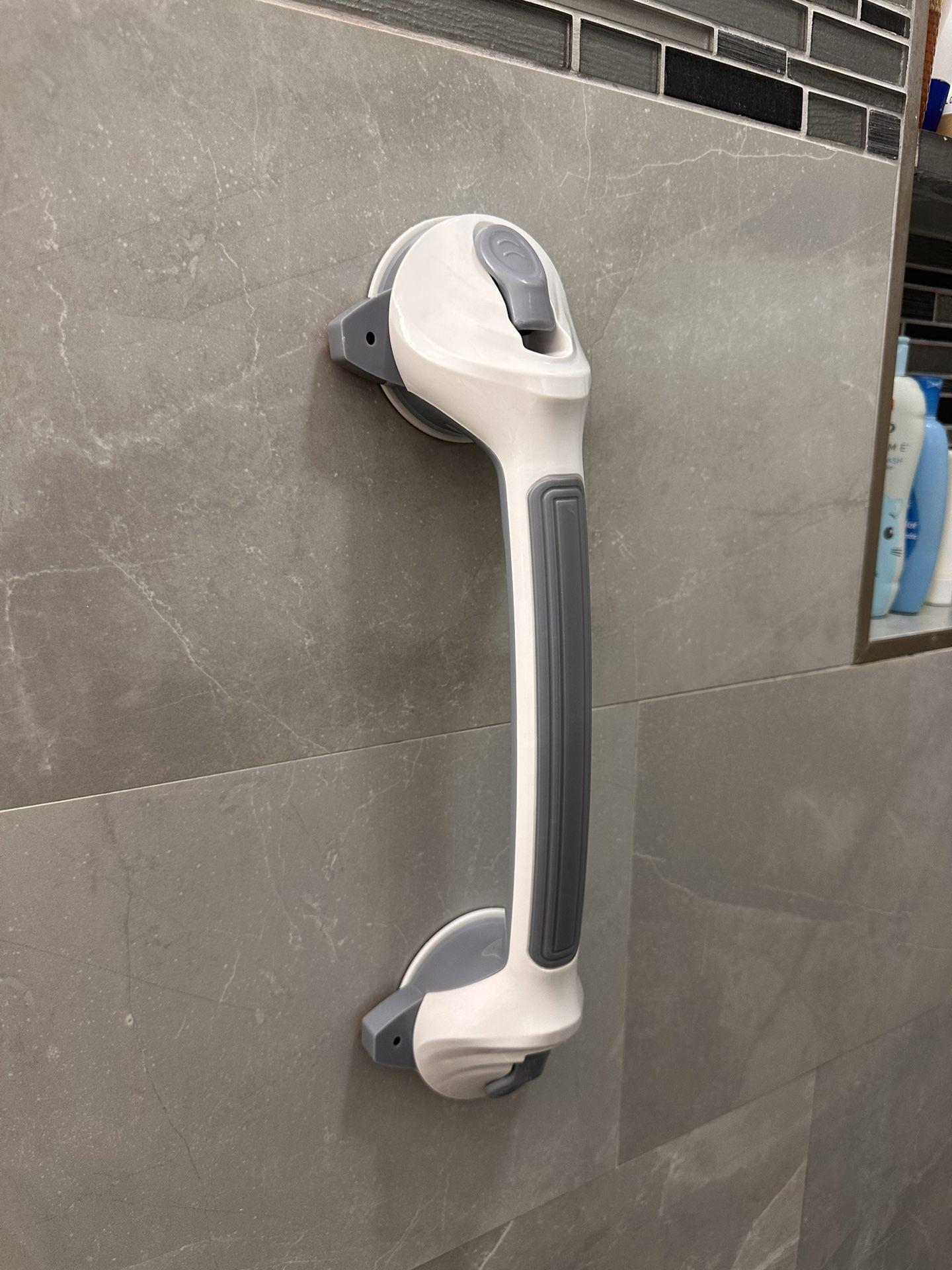 Grab Bars for Bathtubs and Showers with Indicator, 2 Pack Heavy Duty Shower Handles for Elderly, Exclusive 4mm Thickened Strong Sticky Suction Cup, Sh