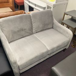 Nice Velvet Gray Sofa
