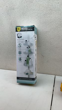 Zenna Home Aluminum Tension Corner Shower Caddy