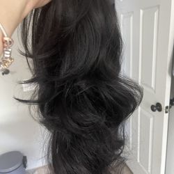 (2) Dark brown Long Wigs