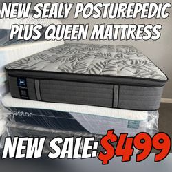 NEW SEALY POSTUREPEDIC PLUS QUEEN MATTRESS 