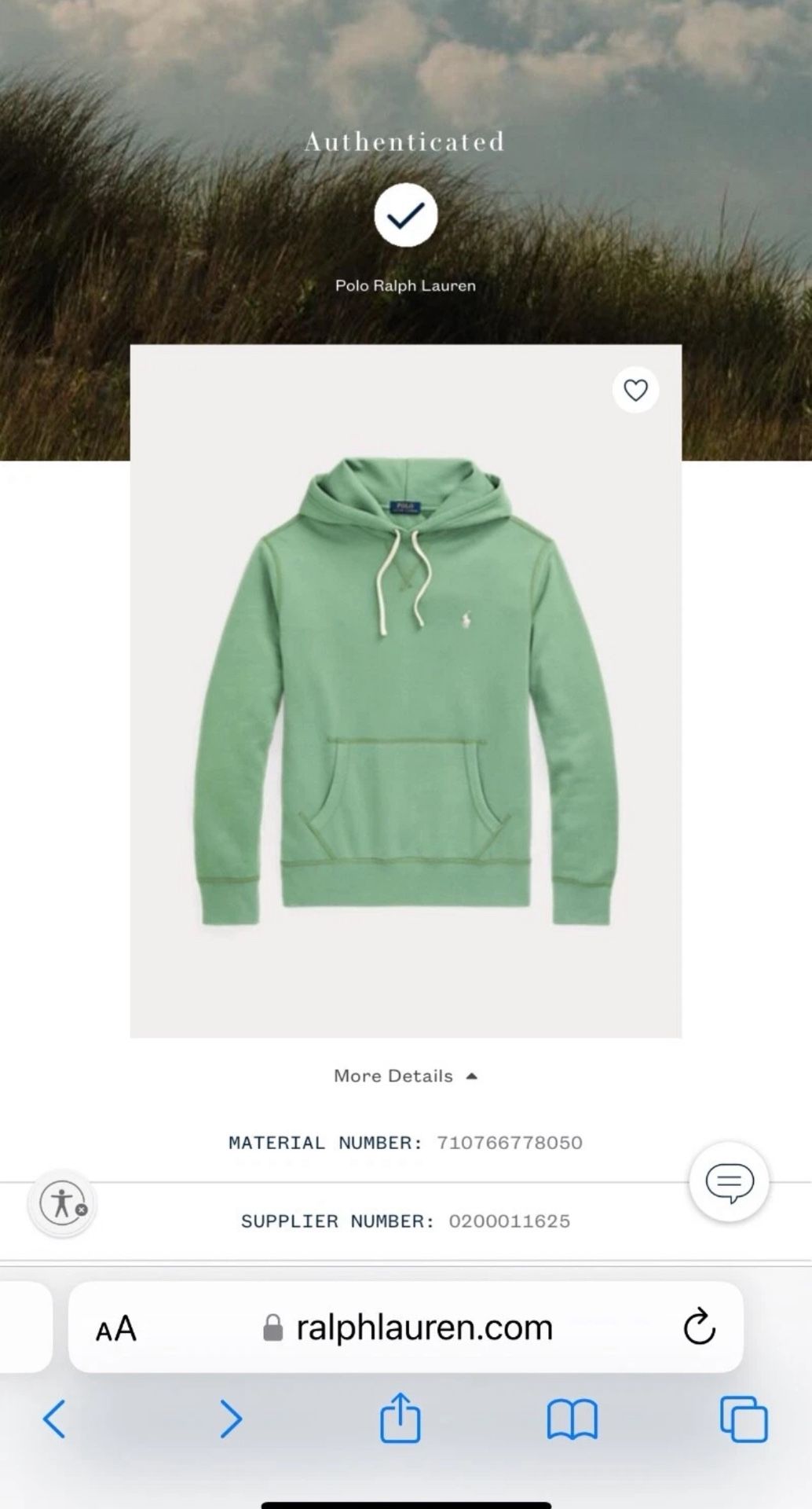 Polo Ralph Lauren Pony Green Pullover Hoodie Size 2XL