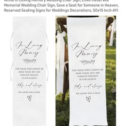 Wedding In Loving Memory Sign