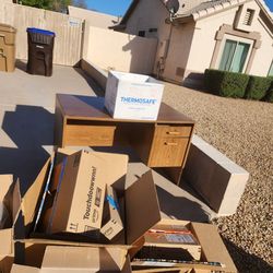 Free Desk & Assorted Boxes