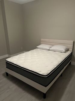 Bed Frame & Queen Mattress