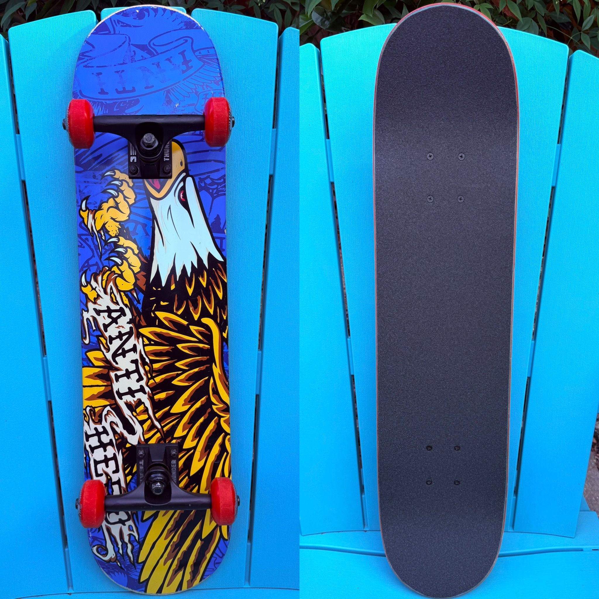 ANTIHERO Skateboards - Complete Mini Skateboard 7.5” x 31.5” Thunder 145 Trucks