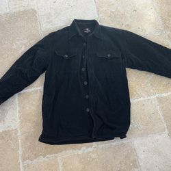 Men Warm Black Coat Size M