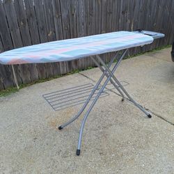 Full Size  Folding Ironing Board . With Iron Rest & Clothes Rack