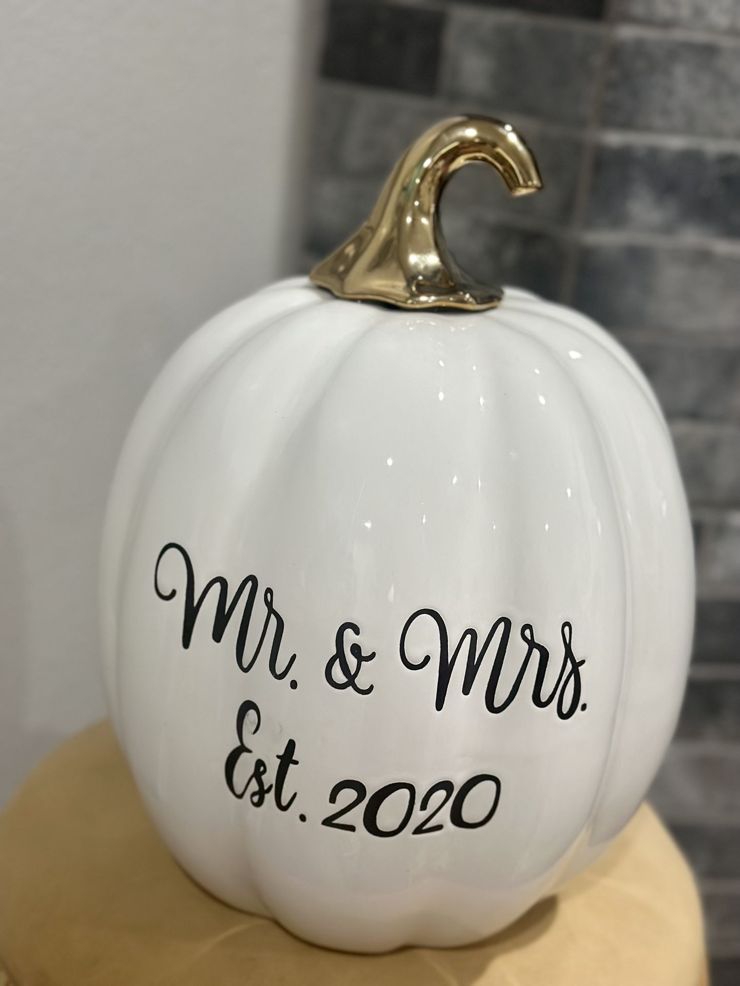 Thanksgiving Pumpkin Mr & Mrs (2020 Marriage)