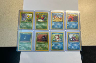 Vintage Pokemon Card Lot 8x WOTC Jungle Fossil Base Set 2 Evolution Families.
