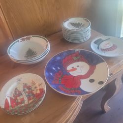 Christmas Dishes Vintage 