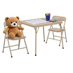 Kids Folding Square Table and Chairs Set