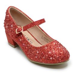Girls Sparkle Mary Jane Wizard Of Oz Dorothy Inspired Dress Shoes - Red