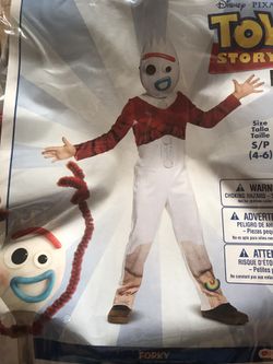 Toy story Forky kids costumes size small 4-6