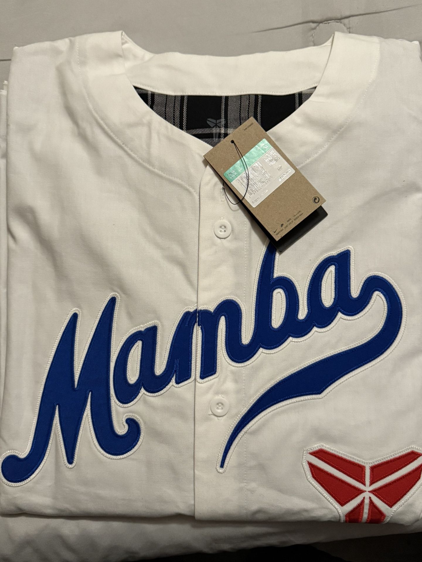 NikeXKobe Bryant Baseball Jersey White/ Game Royal