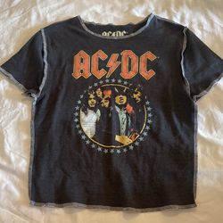 Cute AC/DC concert crop tee