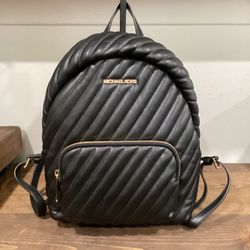 Michael Kors Erin Medium Quilted Women s Backpack Black Gold