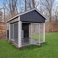 Elite Outside 8’x12’ Dog Kennel with A/C and Lights