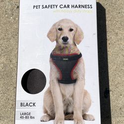 NEW Mod Dog Pet Safety Car Harness with Heavy Duty Straps Black and Red Large 45-85 lbs