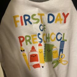 Boys and girls first day of pre school set Shirt and pants Size 4T