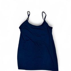 Time and Tru Navy Blue Cami Tank Top Adjustable Straps Women's M