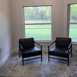 2 Black Accent Chairs, Good Condition! 