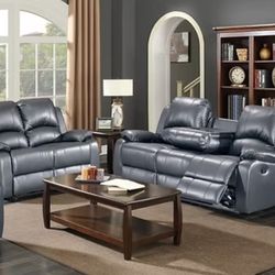 2 PC RECLINING SOFA AND LOVESEAT IN BOX