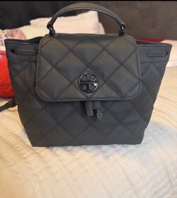 Tory Burch Matte black Backpack