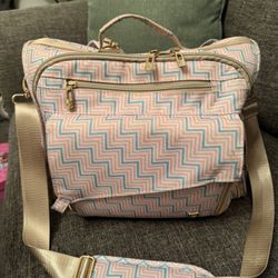 Pink And Blue Diaper Bag 