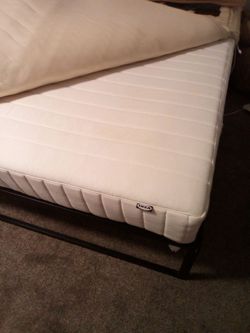 IKEA king Memory foam mattress and frame