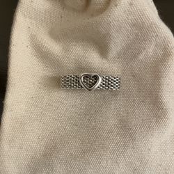 Tiffany 925 Sterling Silver Mesh Ring 