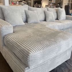 Brand New Corduroy Comfy Sectional Set 