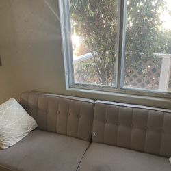 Beige Couch (Convertible Sofa)