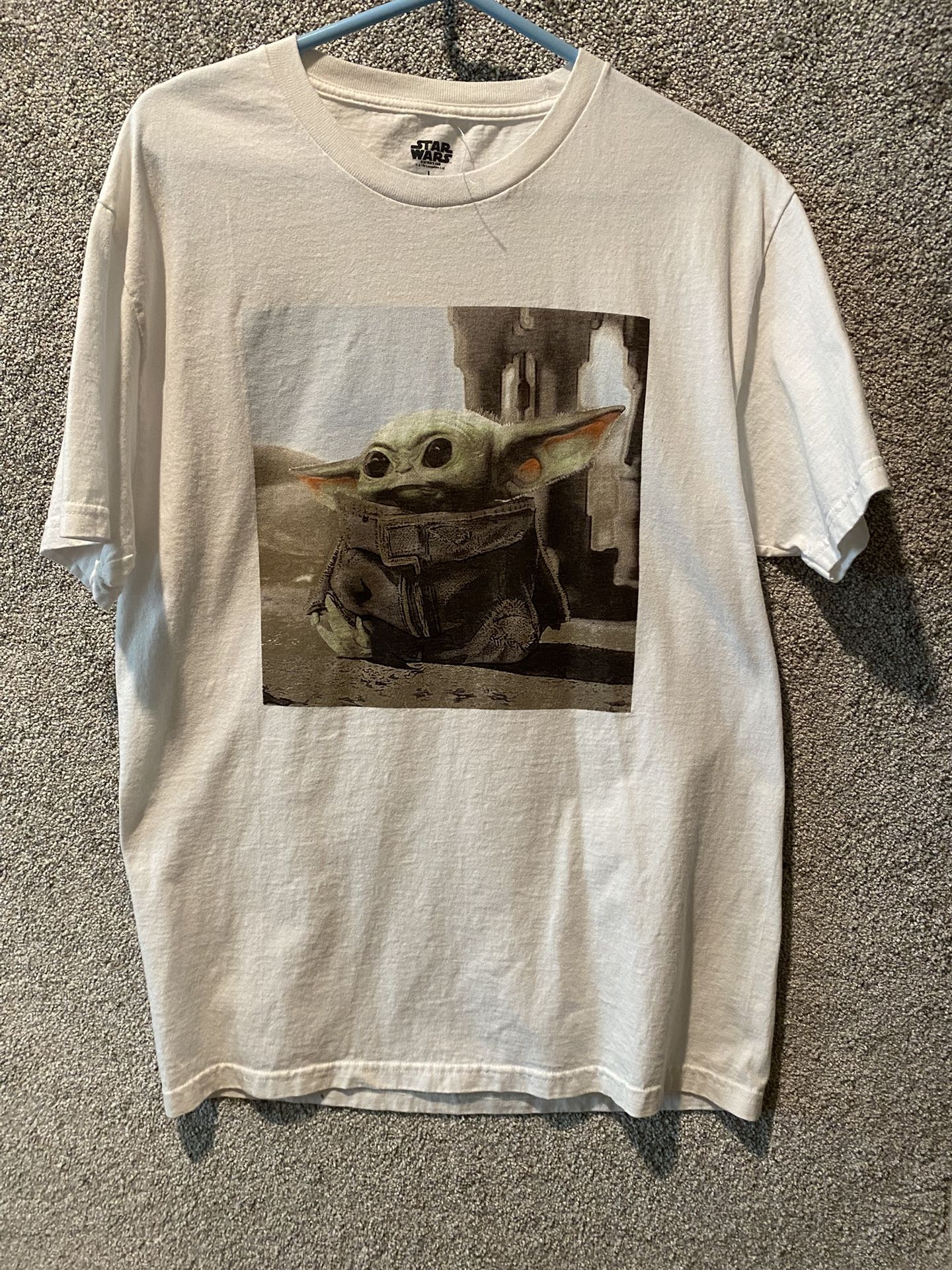 Cotton T Shirt With Grogu Image. Large