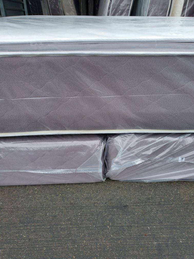 New King Mattress And Box Spring Available. Delivery Is Available