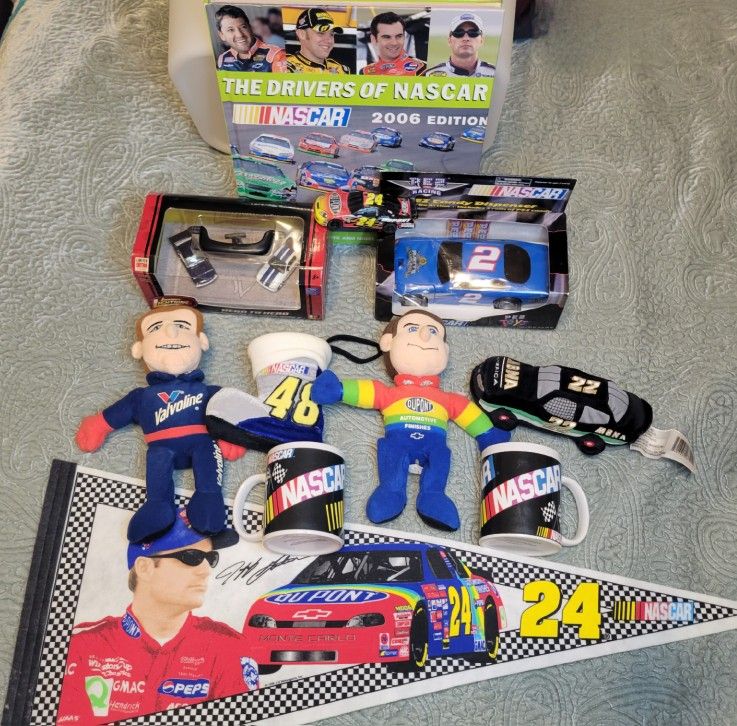 NASCAR ITEMS - Pez Dispenser, Plush, Mugs, Toys, Etc.