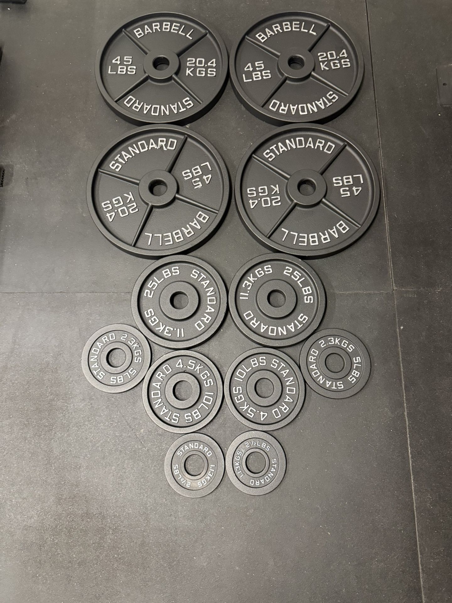 265 pound set of Olympic weight plates
