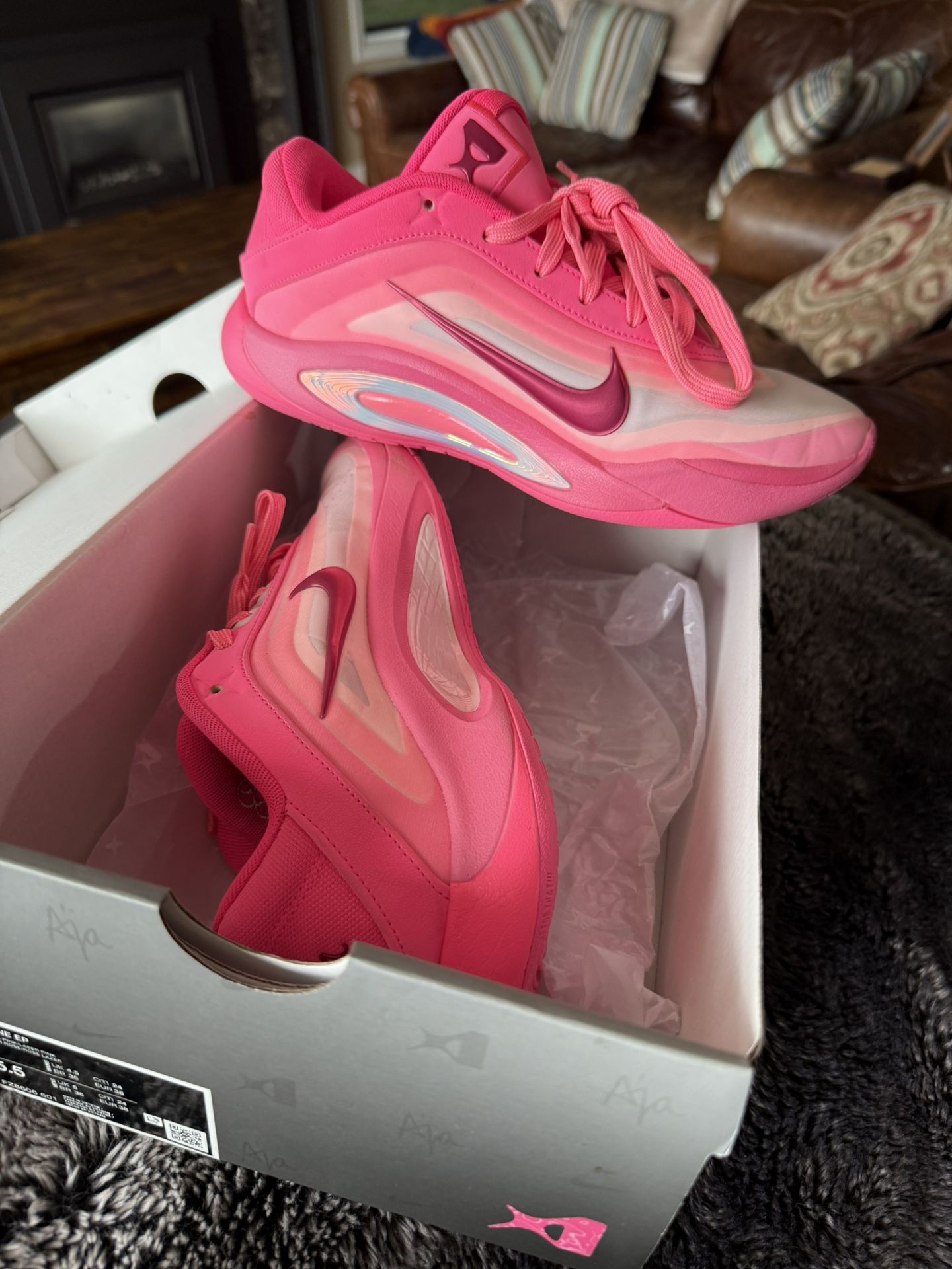 A’Ja Wilson 1st Edition Basketball Shoes W7 Pink A’ura