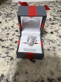 Sterling Silver Diamond Ring