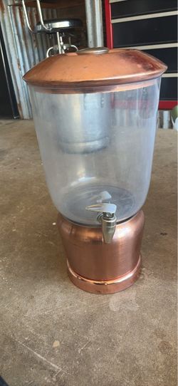 Copper beverage dispenser set