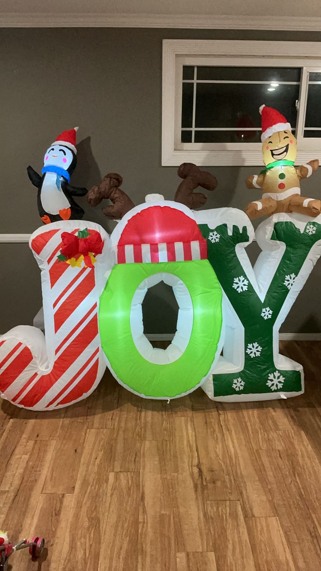 joy inflatable yard display