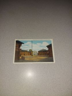 RARE VINTAGE INTERIOR VIEW, FORT DEARBORN, CHICAGO WORLD'S FAIR UNUSED POSTCARD