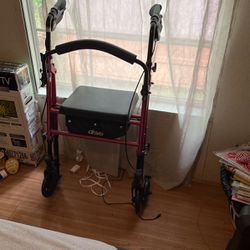 New DRIVE medical Transport Wheelchair 4 Wheel Walker