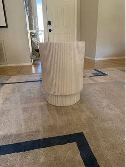 Modern ceramic fluted side table
