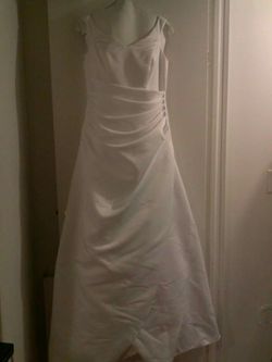 White wedding dress from David's bridal