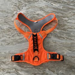 NWOT Padded Adjustable Reflective Orange Dog Harness with Handle, size large