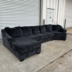 Dark Gray 4-Piece Sectional Couch