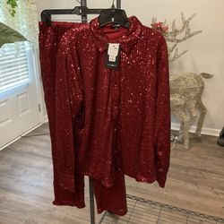 Red Sequin Set