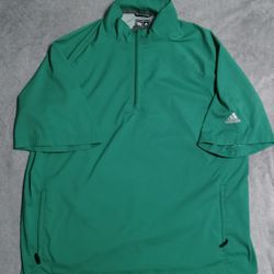 Men's Adidas Size Large Have Zip Pullover Lightweight Thin Short Sleeve Jacket Coat