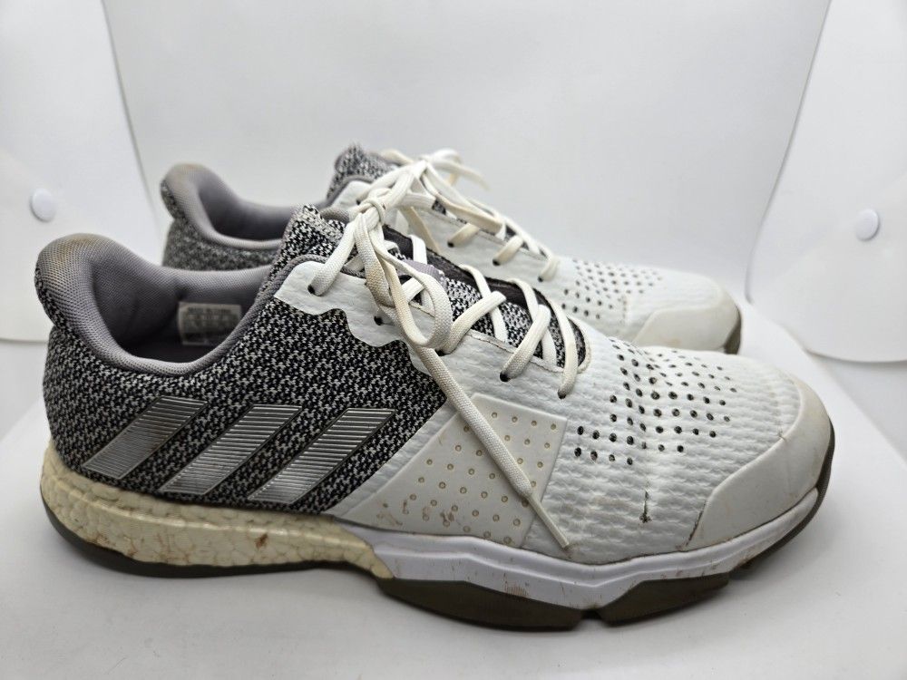 Adidas Adipower Sport Boost 3 Golf Shoes Men's 10.5 White Silver Spikeless